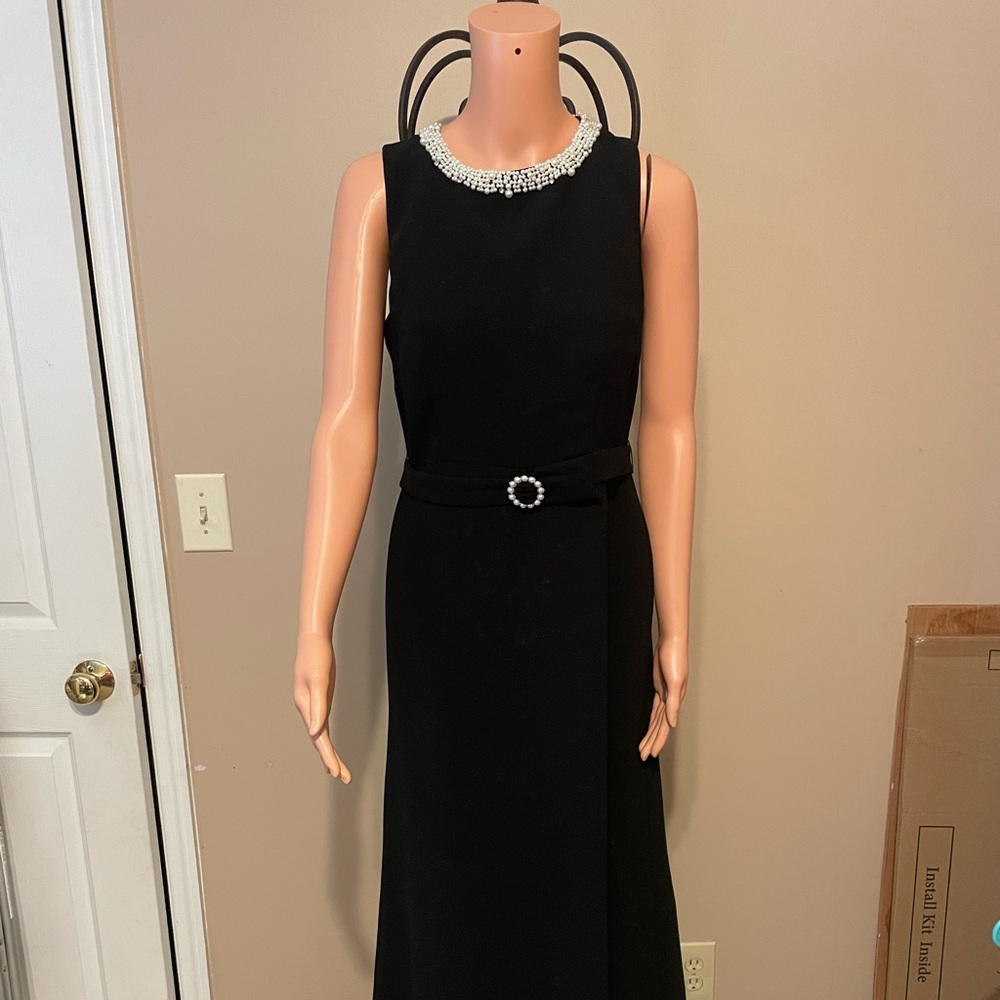 Karl Lagerfeld Black Dress with Pearl Detail size 4